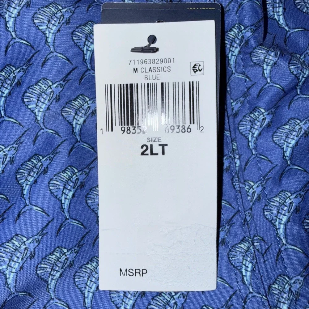 Polo Ralph Lauren Mens 2XLT Blue Swim Trunks Swordfish Board Shorts Blue‎ Pony